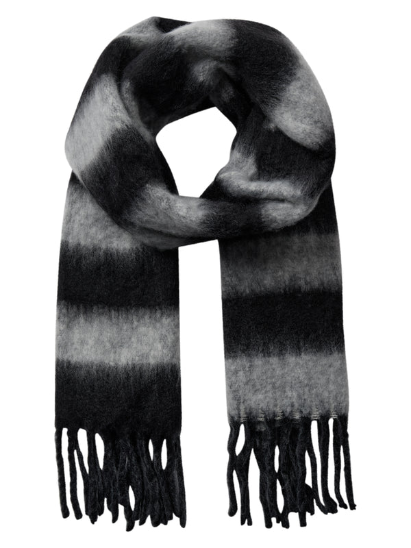 NÜ Aya Tørklæde Stribe Accessories Sort mix