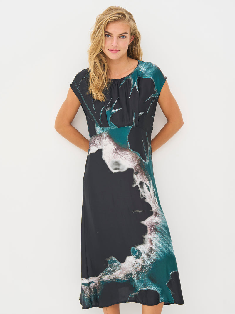 NÜ BABETH kjole Kjoler 355 Petrol green mix
