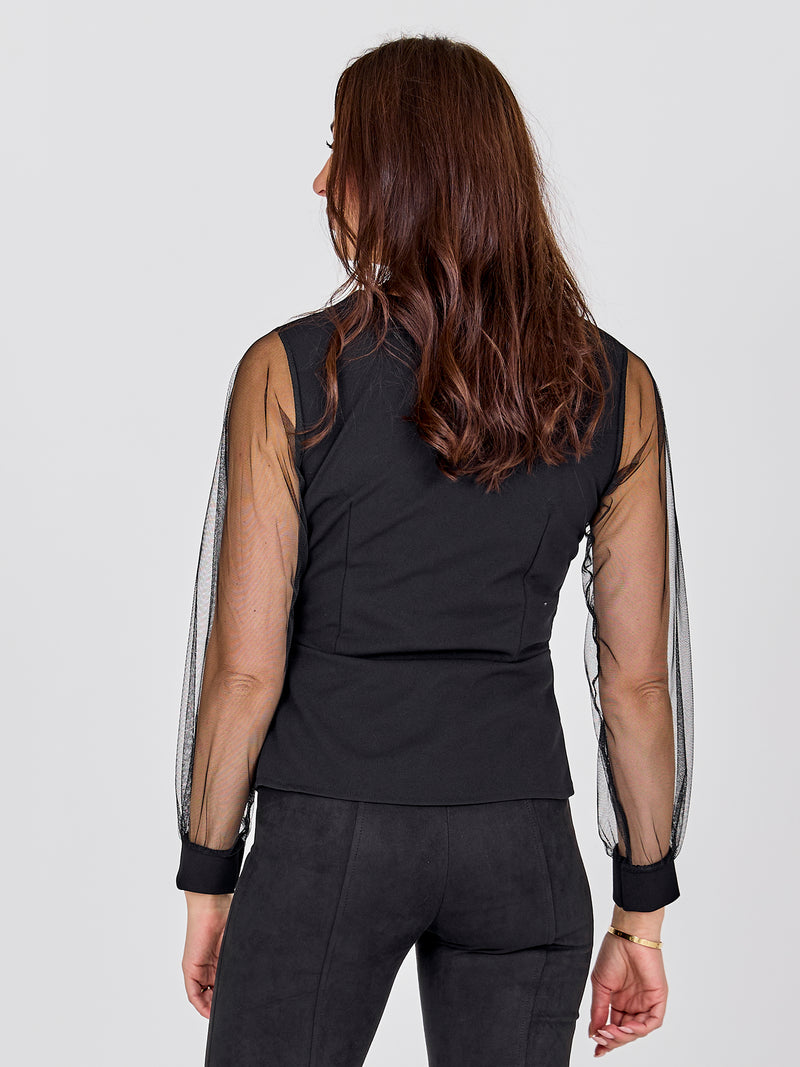 NÜ BAO Bluse Bluser Sort