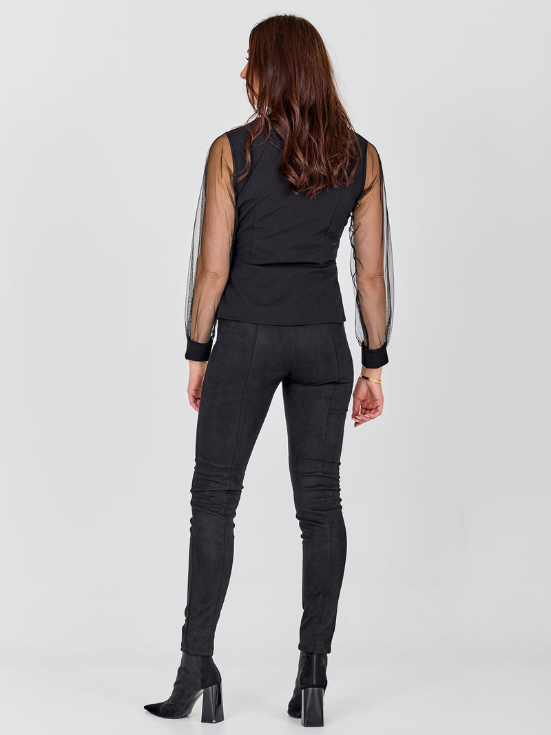 NÜ BAO Bluse Bluser Sort
