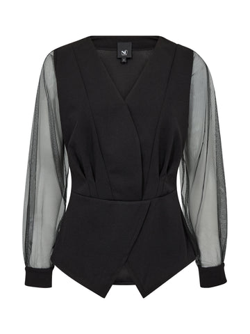 NÜ BAO Bluse Bluser Sort