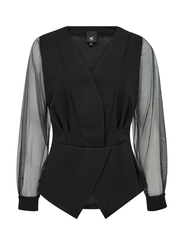 NÜ BAO Bluse Bluser Sort