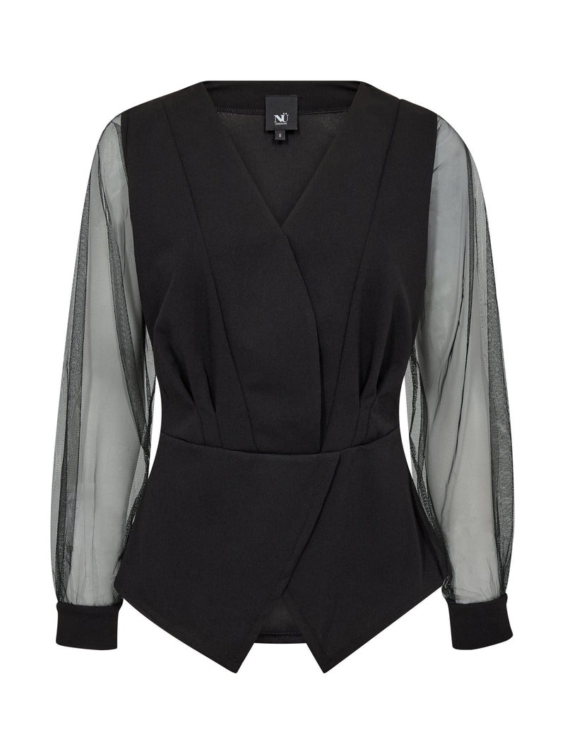 NÜ BAO Bluse Bluser Sort