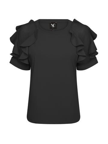 NÜ BAO Bluse Bluser Sort