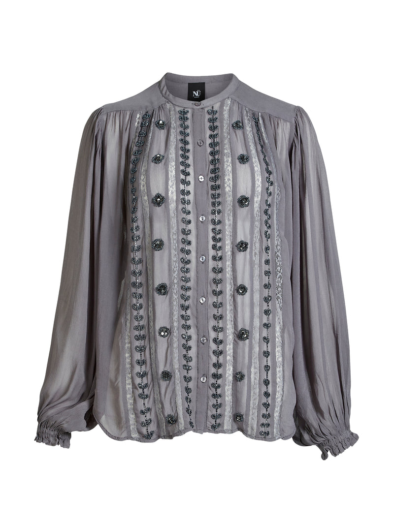 NÜ BEA skjorte Skjorter 989 iron grey