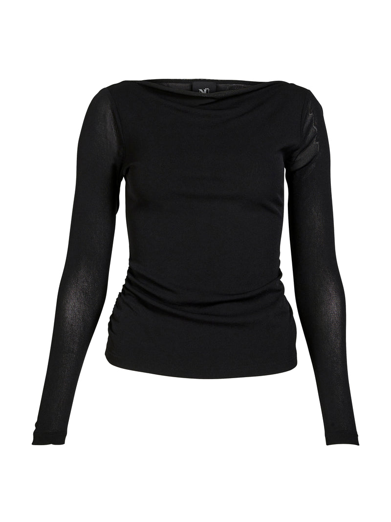 NÜ BETH l/s t-shirt Toppe og t-shirts Sort