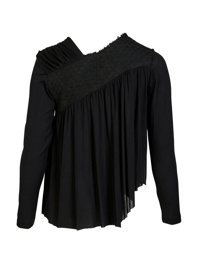 NÜ BETH lynlås bluse Bluser Sort