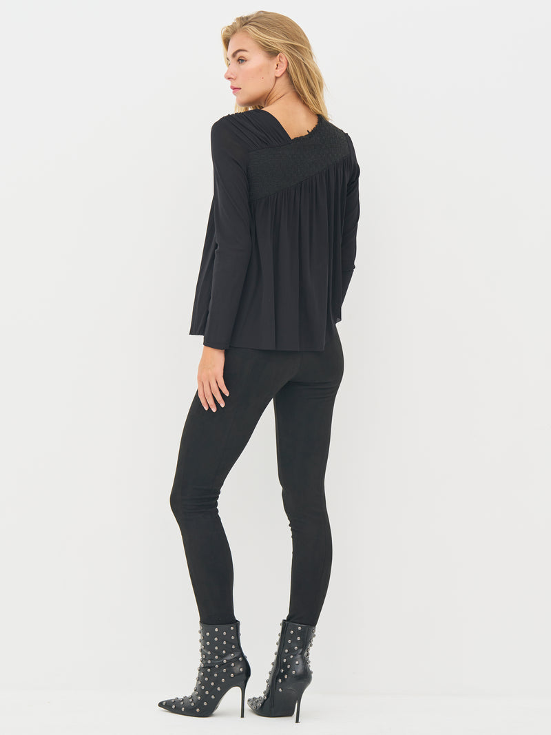 NÜ BETH lynlås bluse Bluser Sort