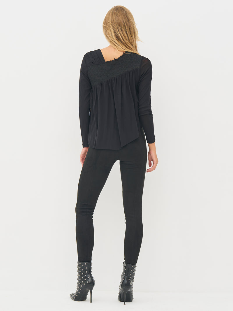 NÜ BETH lynlås bluse Bluser Sort