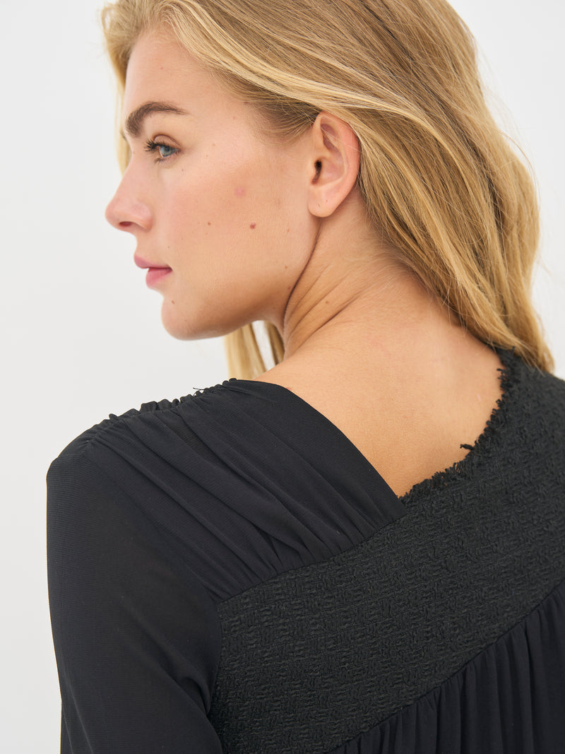 NÜ BETH lynlås bluse Bluser Sort
