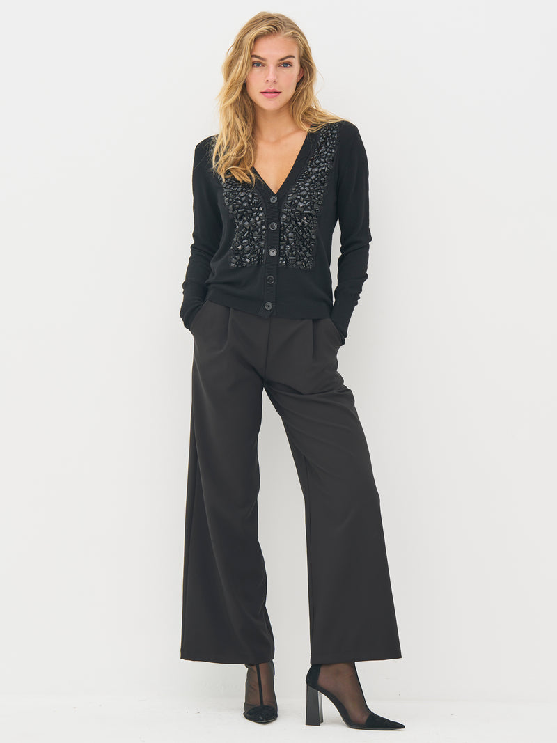 NÜ BETINA strikcardigan Cardigans Sort