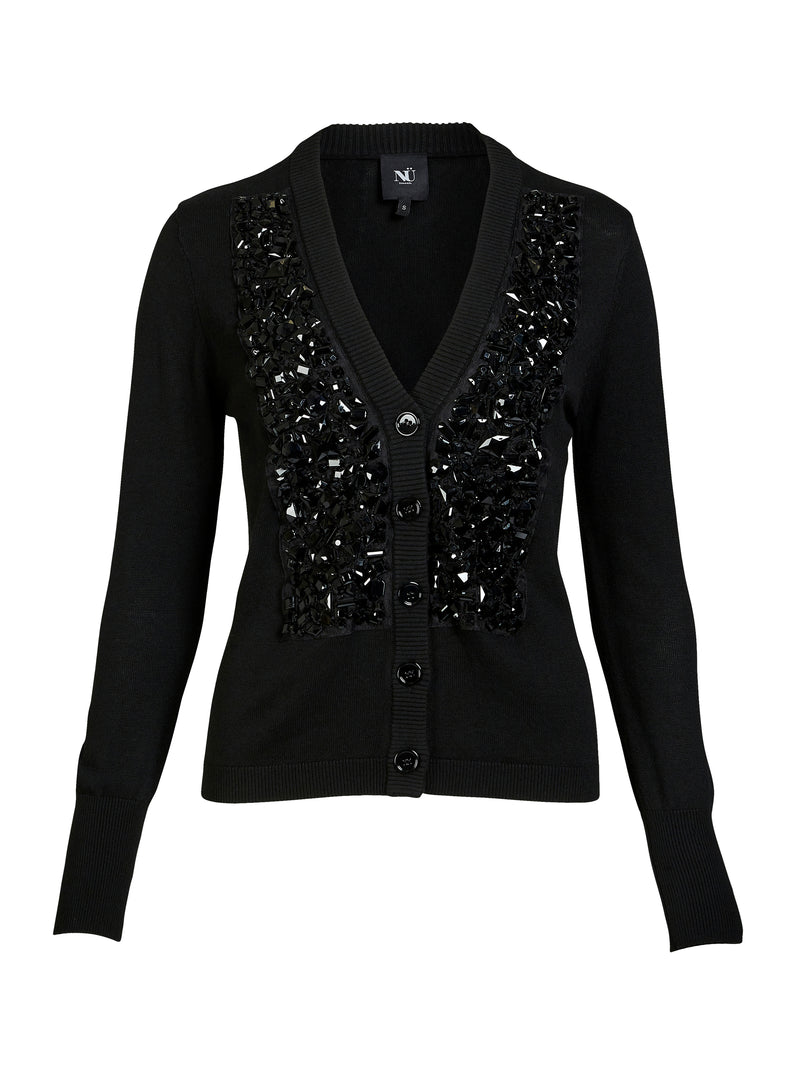 NÜ BETINA strikcardigan Cardigans Sort