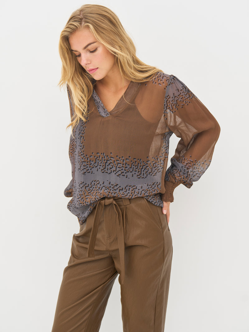 NÜ BIANCA bluse Bluser 294 Dark Earth mix