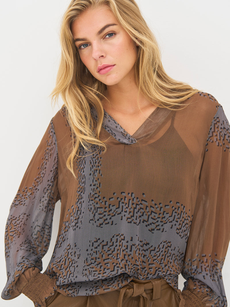 NÜ BIANCA bluse Bluser 294 Dark Earth mix