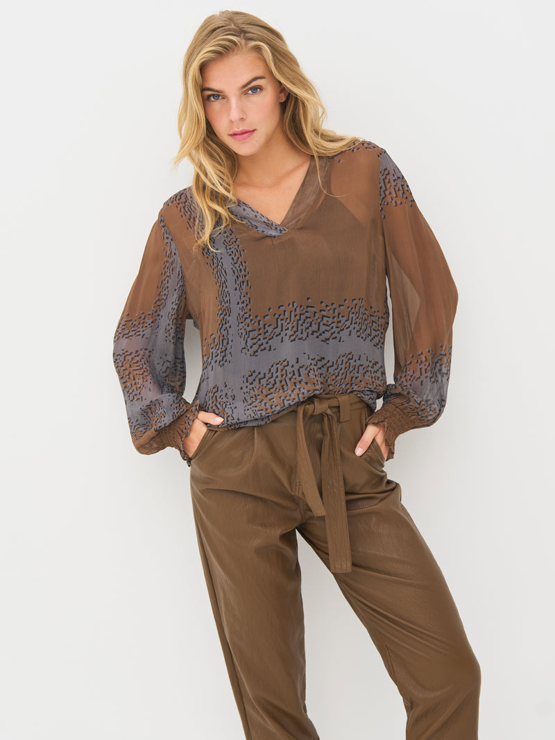 NÜ BIANCA bluse Bluser 294 Dark Earth mix