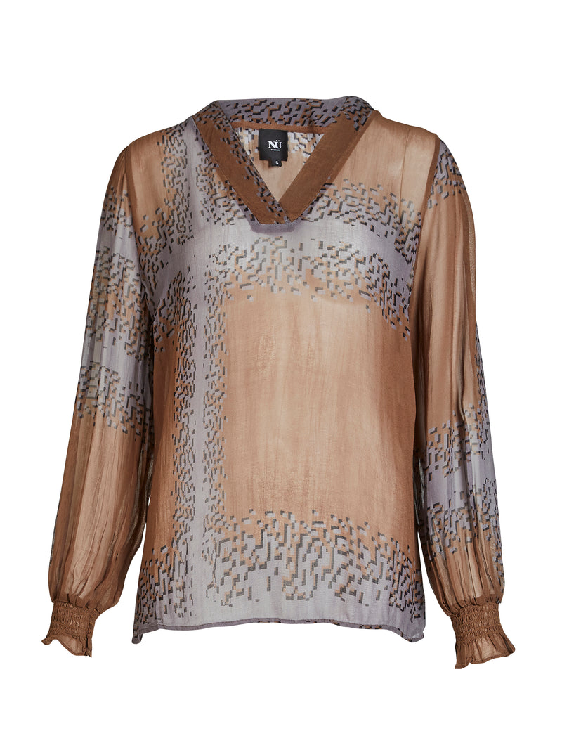 NÜ BIANCA bluse Bluser 294 Dark Earth mix