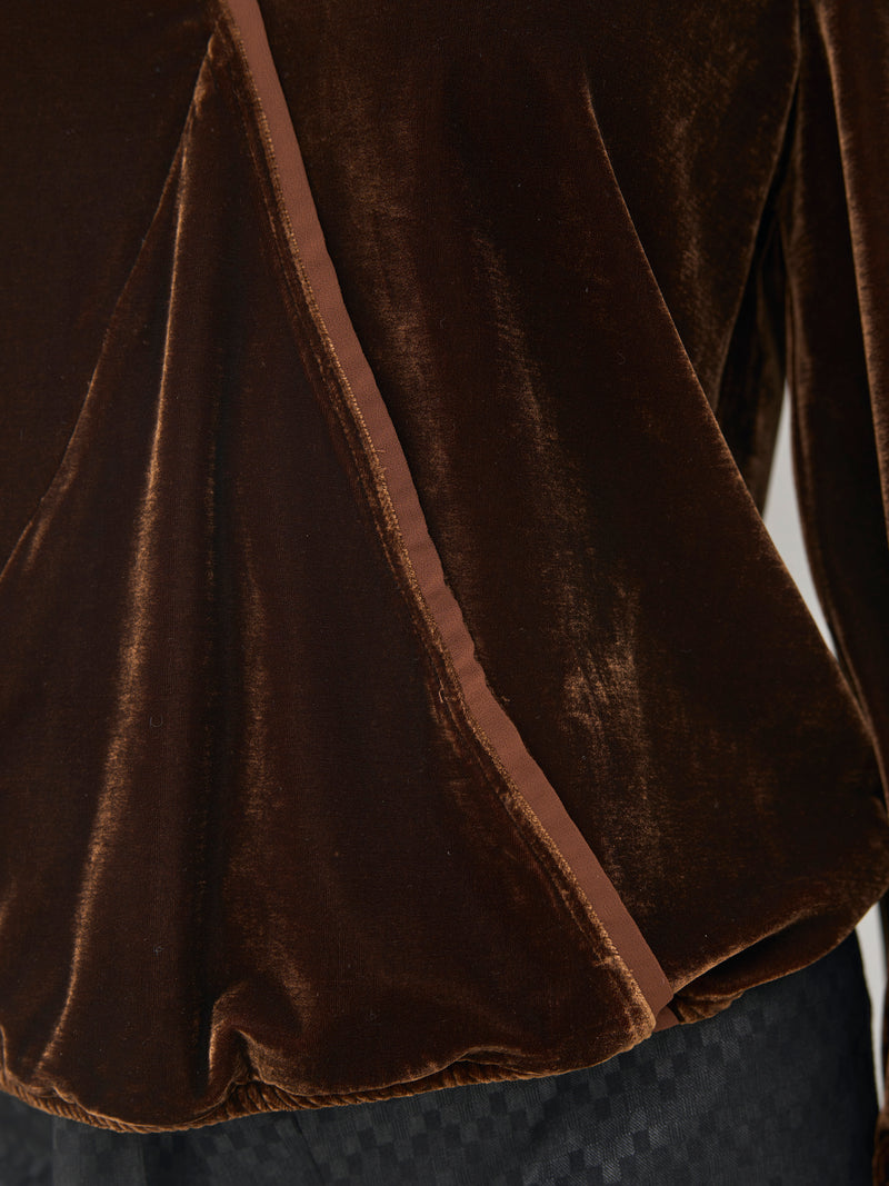 NÜ BILLE slå-om bluse Bluser 294 Dark Earth