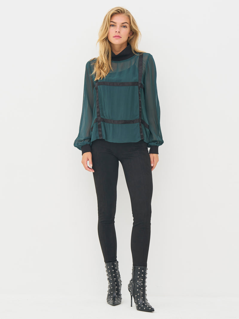 NÜ BILLIE bluse Bluser 355 Petrol green mix