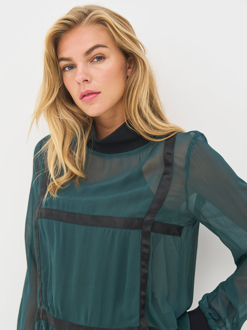 NÜ BILLIE bluse Bluser 355 Petrol green mix