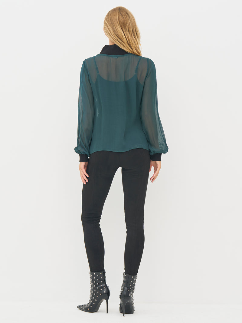 NÜ BILLIE bluse Bluser 355 Petrol green mix