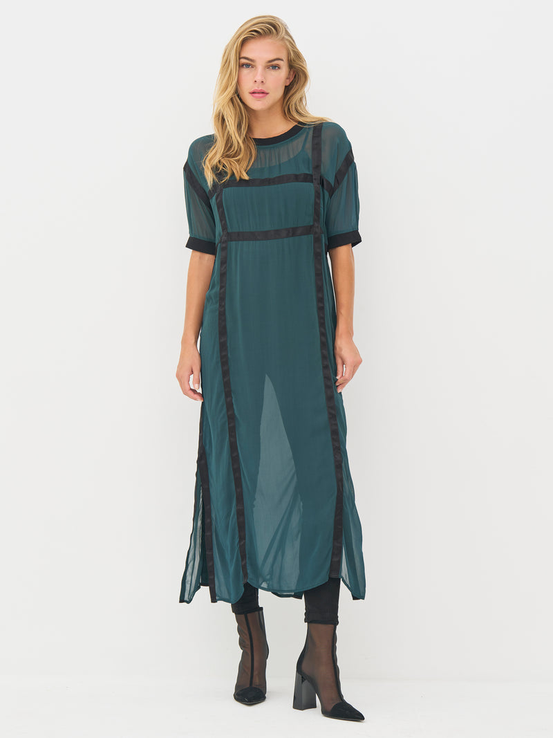 NÜ BILLIE kjole Kjoler 355 Petrol green mix