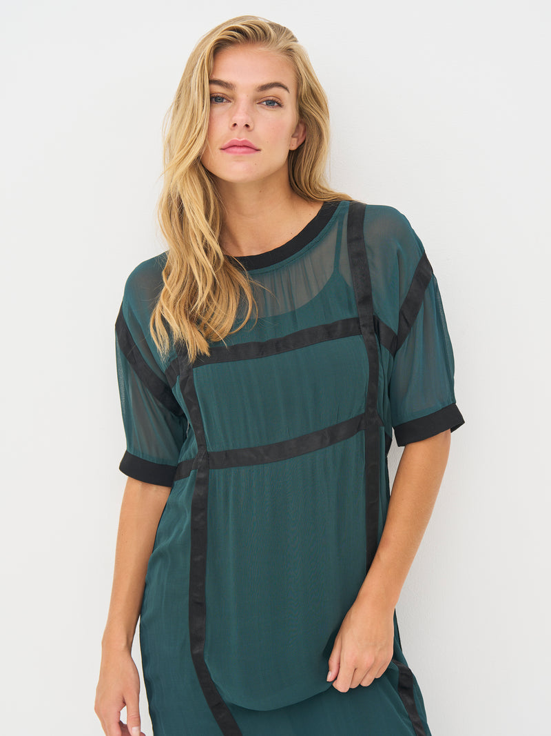 NÜ BILLIE kjole Kjoler 355 Petrol green mix