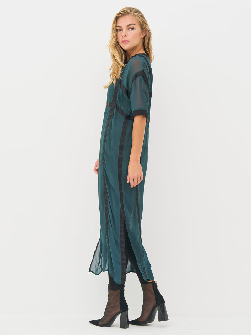 NÜ BILLIE kjole Kjoler 355 Petrol green mix