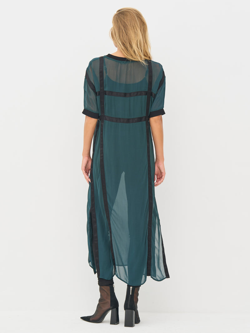 NÜ BILLIE kjole Kjoler 355 Petrol green mix