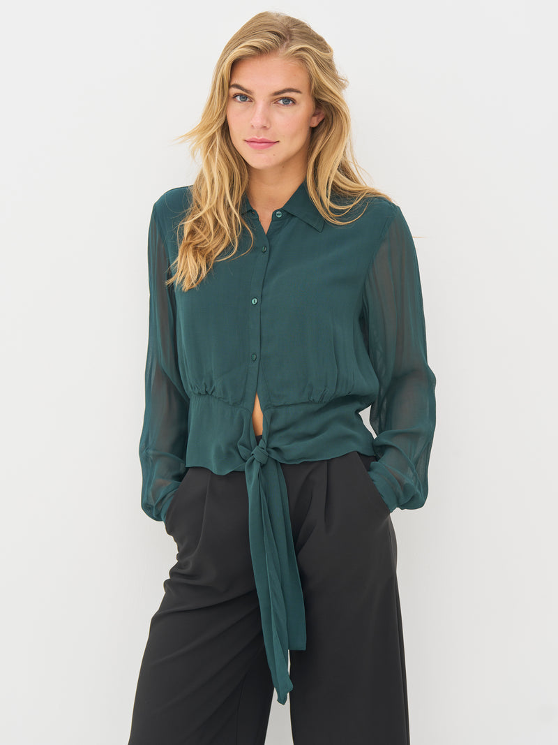NÜ BILLIE skjorte Skjorter 355 Petrol green mix
