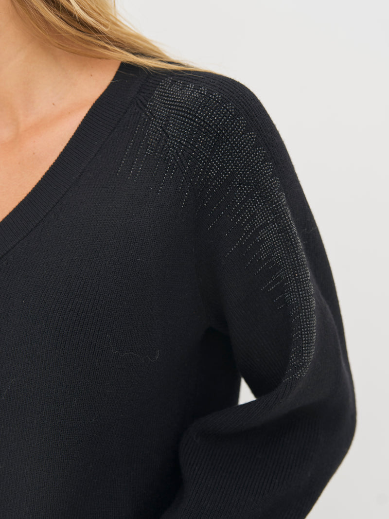 NÜ BLAKE strikbluse Strik Sort