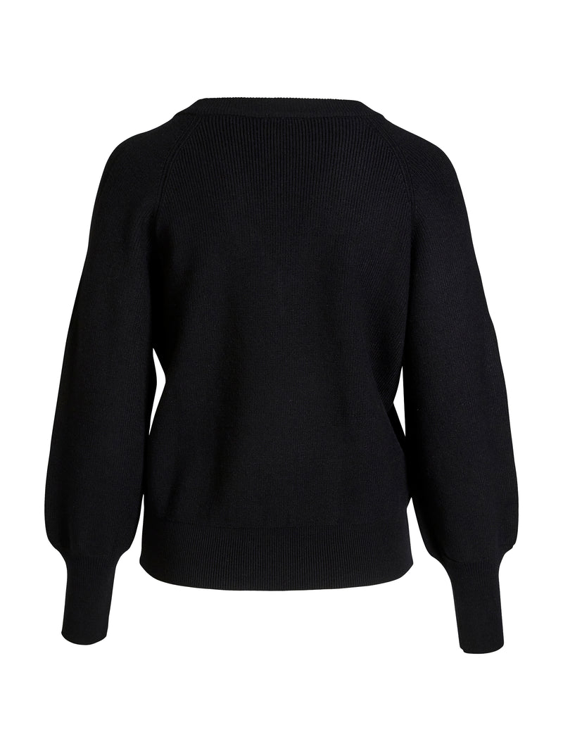 NÜ BLAKE strikbluse Strik Sort