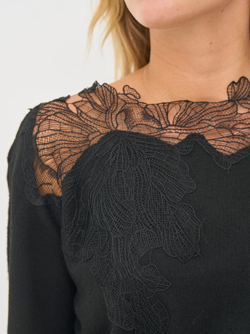 NÜ BOBBI strikbluse Strik Sort
