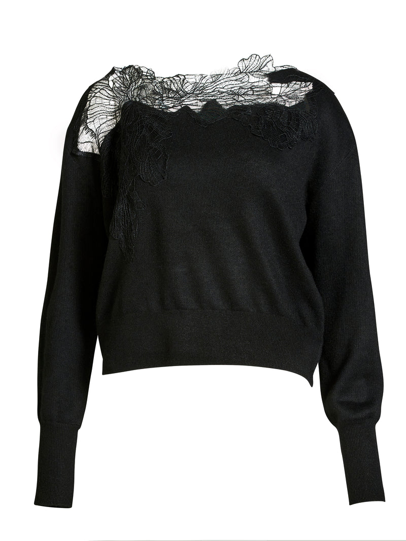 NÜ BOBBI strikbluse Strik Sort