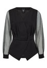 NÜ Bao Blouse Bluser Sort