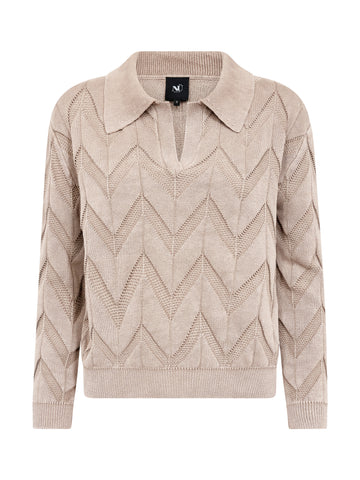 NÜ CAROLINE v-udskæring strik Bluser 125 Seasand