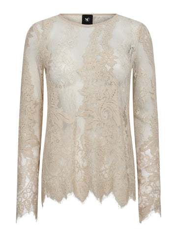 NÜ CHARLOTTE Top Toppe og t-shirts 112 Bone