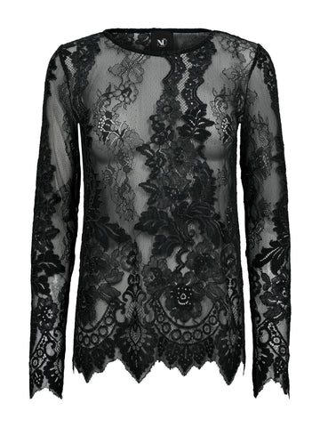 NÜ CHARLOTTE Top Toppe og t-shirts Sort