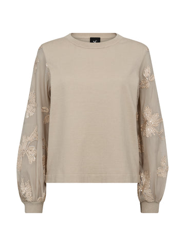NÜ CHELO Strikbluse Bluser 112 Bone