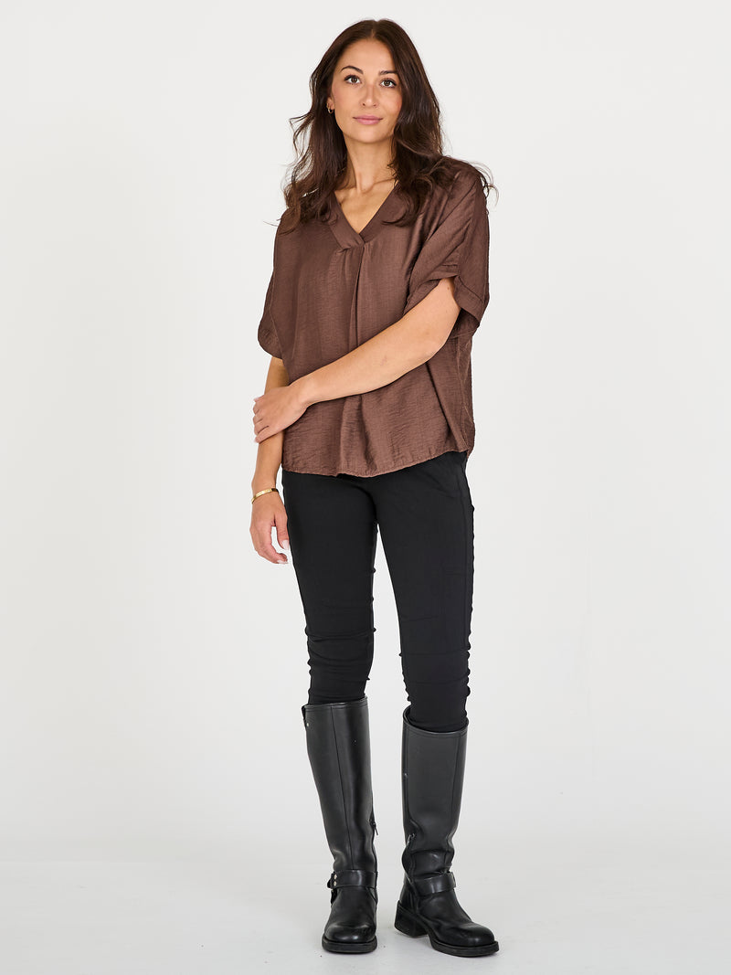 NÜ CINDA blouse Toppe og t-shirts 289 Brown