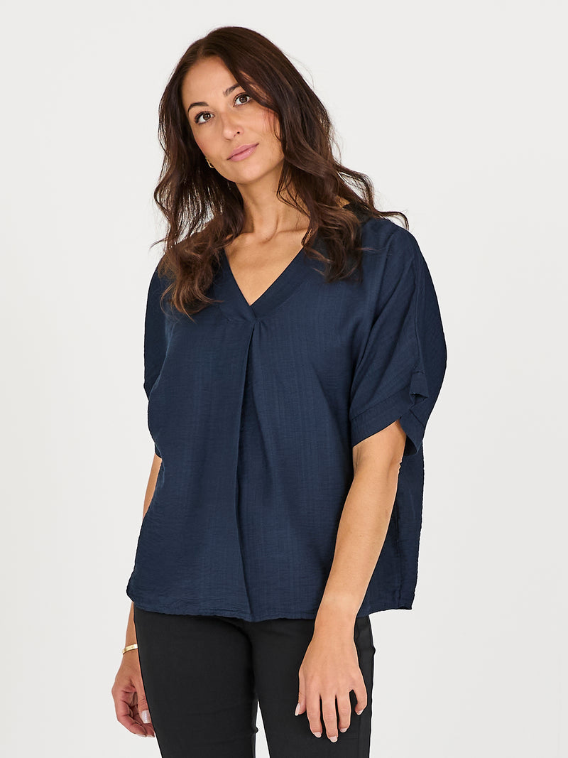 NÜ CINDA blouse Toppe og t-shirts 476 Navy