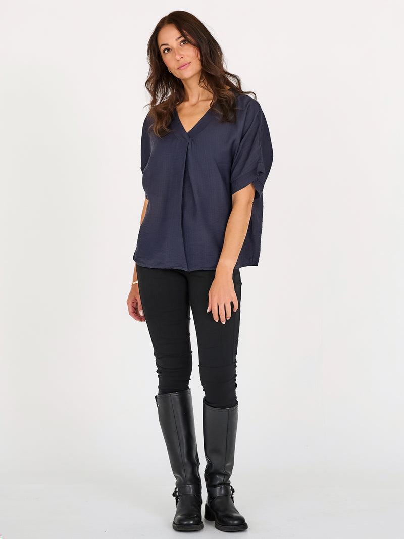 NÜ CINDA blouse Toppe og t-shirts 476 Navy