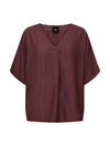 NÜ CINDA bluse Toppe og t-shirts 640 Burgundy