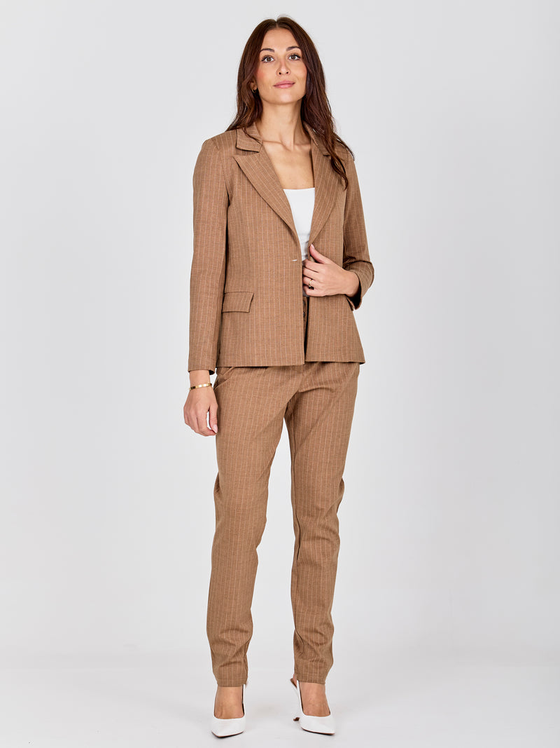 NÜ COMMY trousers Bukser 294 Dark Earth mix