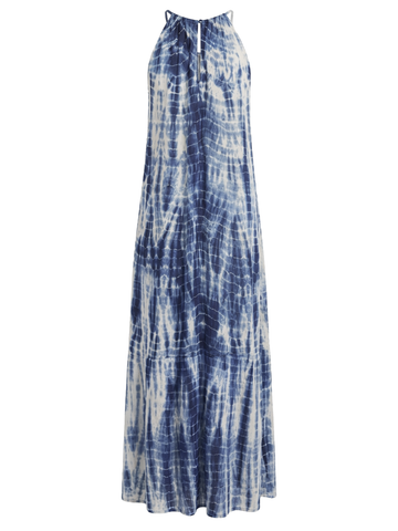 NÜ DANA Lang festkjole Kjoler 476 Navy Mix