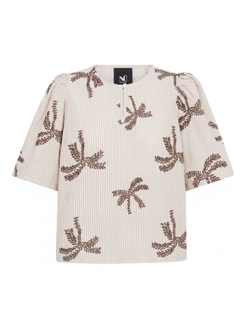 NÜ Diga Top Toppe og t-shirts 288 Brown Stripe