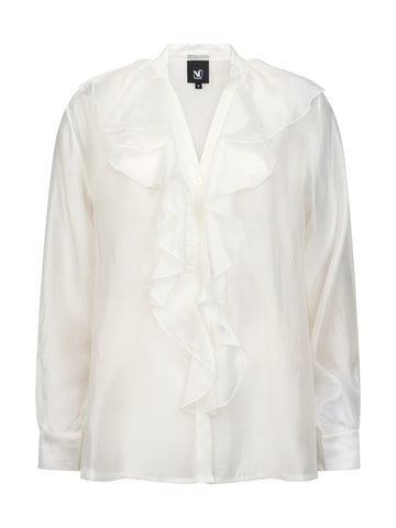 NÜ ELLY Skjorte rynke Skjorter 110 Creme