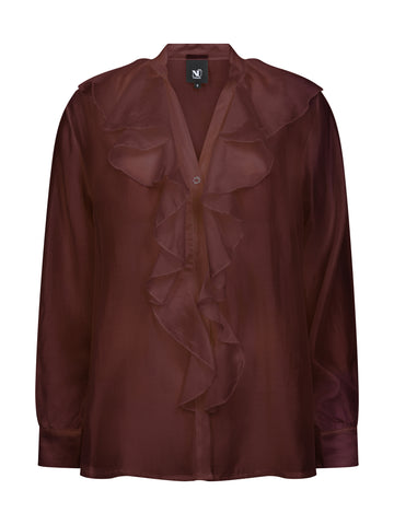 NÜ ELLY Skjorte rynke Skjorter 640 Burgundy