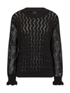 NÜ ELMA Bluse Strik Bluser Sort