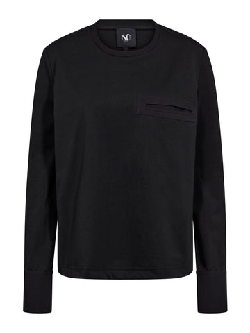 NÜ EMMA T-shirt, langærmet Toppe og t-shirts Sort