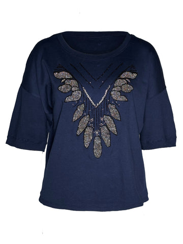 NÜ ERIN T-shirt Toppe og t-shirts 476 Navy